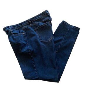 Lane Bryant Dark Blue Mid-Rise Super Stretch Straight Jeans SZ 20R